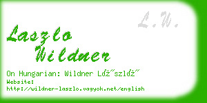 laszlo wildner business card